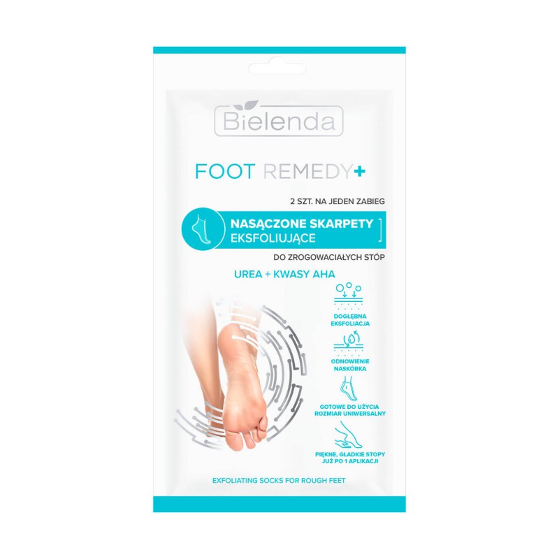 BIELENDA - FOOT REMEDY  Skarpety eksfoliujące do zrogowaciałych stóp, 2 szt.