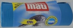 Mati worki na śmieci niebieskie, 120 L 10szt