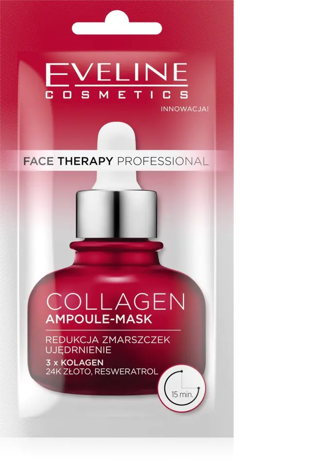 FACE THERAPY PROFESSIONAL AMPUŁKA-MASKA DO TWARZY 8ML COLLAGEN RED.ZM,UJĘDRNIENIE