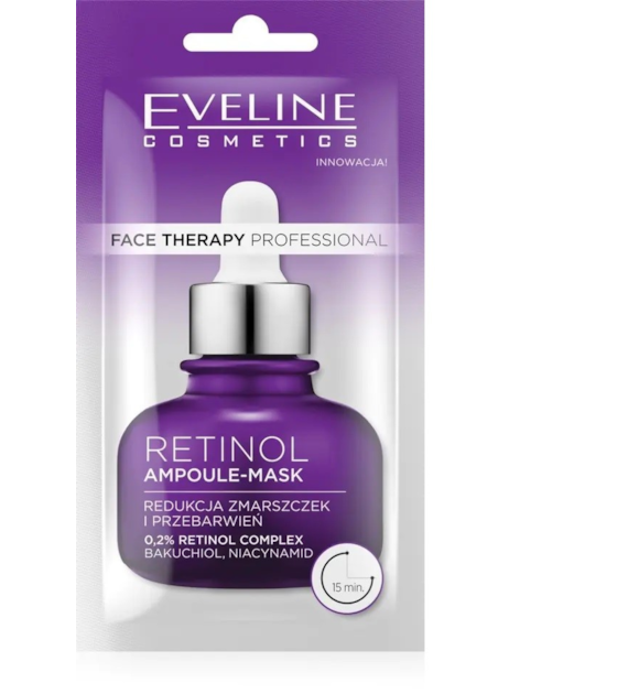 FACE THERAPY PROFESSIONAL AMPUŁKA-MASKA DO TWARZY 8ML RETINOL RED.ZMARSZCZEK I PRZEBARWIEŃ