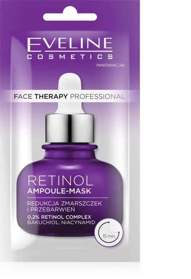 FACE THERAPY PROFESSIONAL AMPUŁKA-MASKA DO TWARZY 8ML RETINOL RED.ZMARSZCZEK I PRZEBARWIEŃ