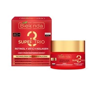 BIELENDA - SUPER TRIO RETINOL + VIT C + KOLAGEN Intensywnie nawilżający krem przeciwzmarszczkowy 40+, dzień/ noc, 50 ml