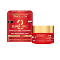 SUPER TRIO RETINOL + VIT C + KOLAGEN Intensywnie nawilżający krem przeciwzmarszczkowy 40+, dzień/ noc, 50 ml