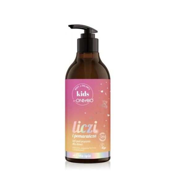 OnlyBio Body in Balance Kids by ONLYBIO Liczi i pomarańcza żel do mycia ciała dla dzieci 400 ml