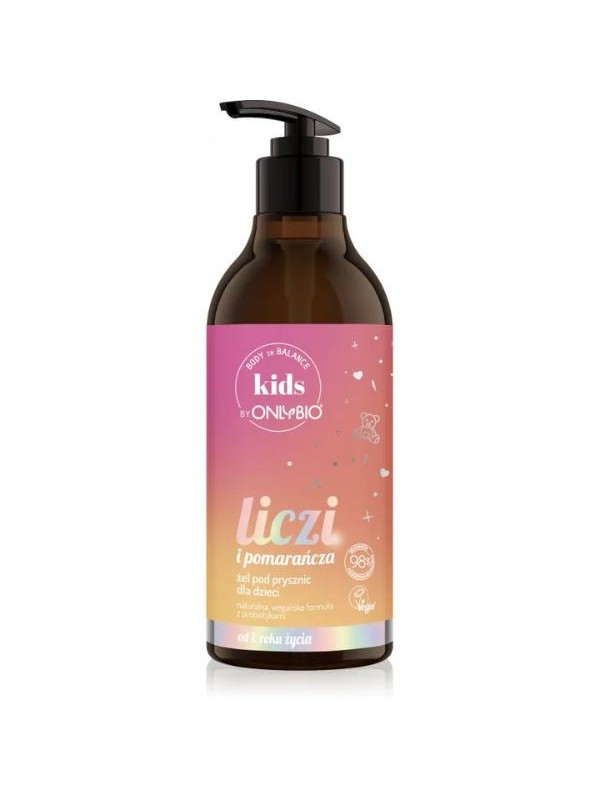 ONLYBIO Body in Balance Kids by ONLYBIO Liczi i pomarańcza żel do mycia ciała dla dzieci  400ml  - PL