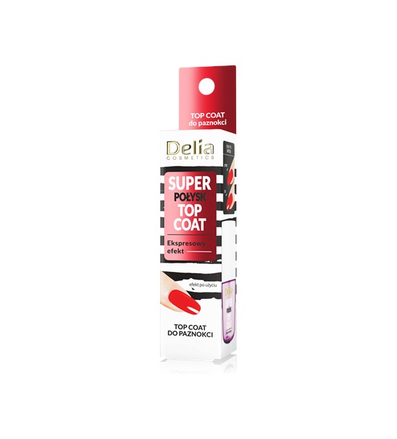 DELIA -   Efekt w 12 dni odżywka Super Połysk ekspres. efekt TopCoat 11ml PL/GB*