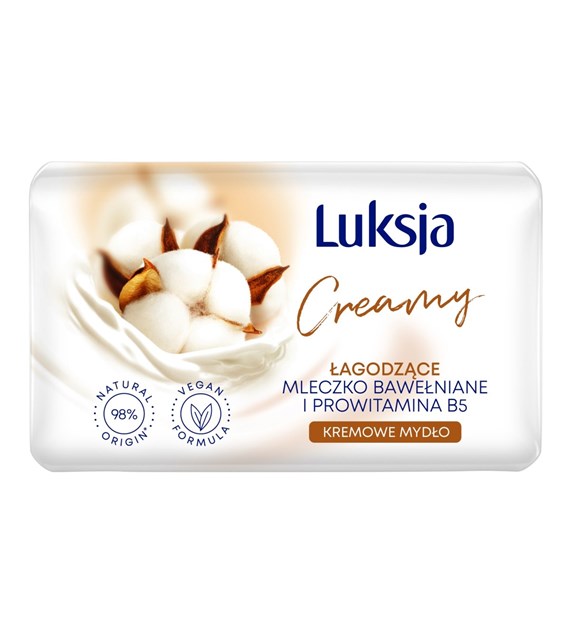 LUKSJA - MYDŁO W KOSTCE 100G CREAMY COTTON&PROVITAMIN B5