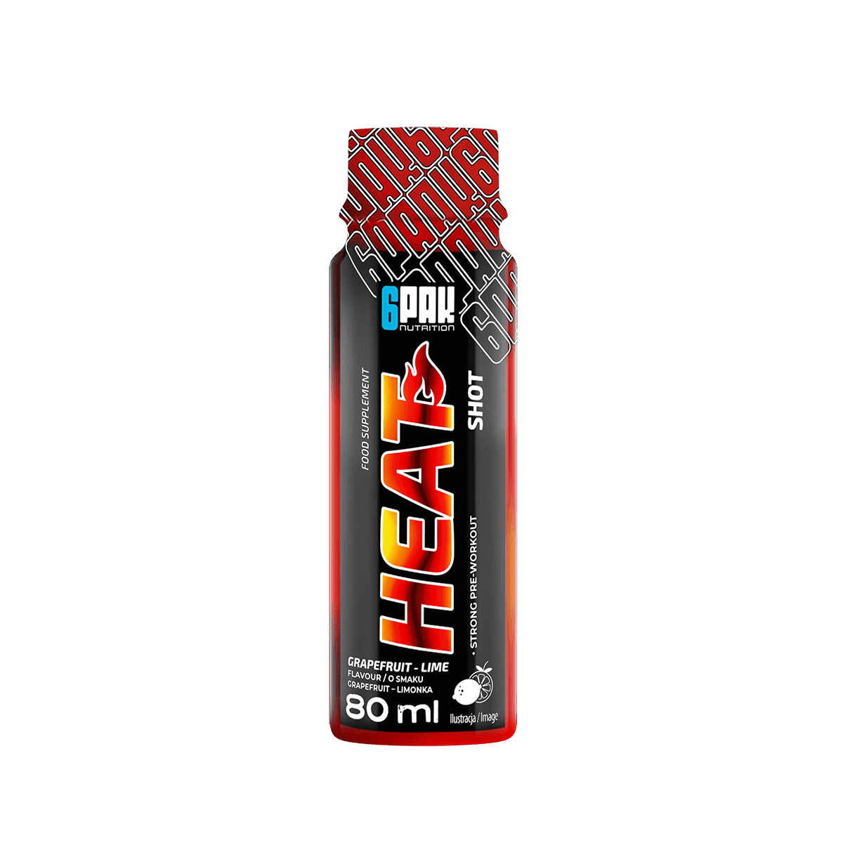6PAK HEAT SHOT 80ml GRAPEFRUIT-LIME