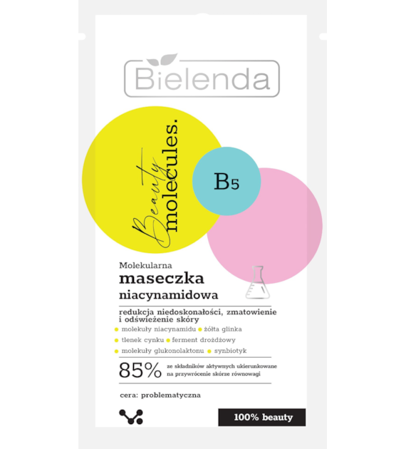 BEAUTY MOLECULES Molekularna niacynamidowa maseczka, 8 g