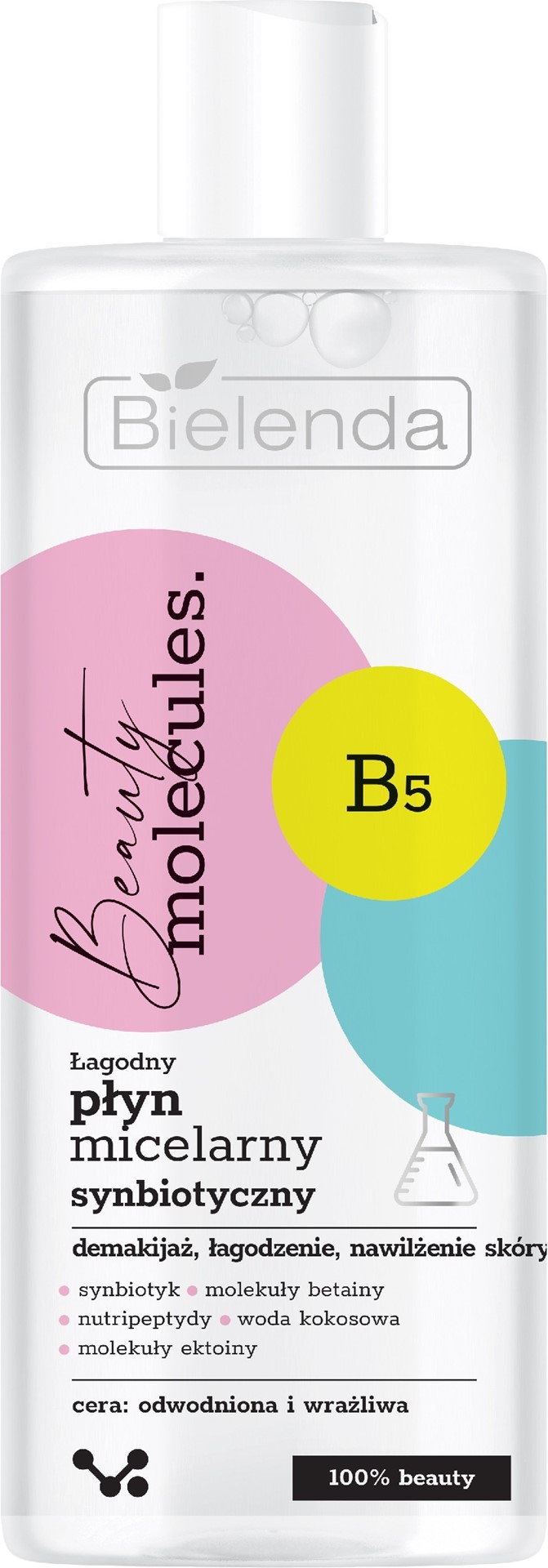 BIELENDA - BEAUTY MOLECULES Łagodny synbiotyczny płyn micelarny, 500 ml