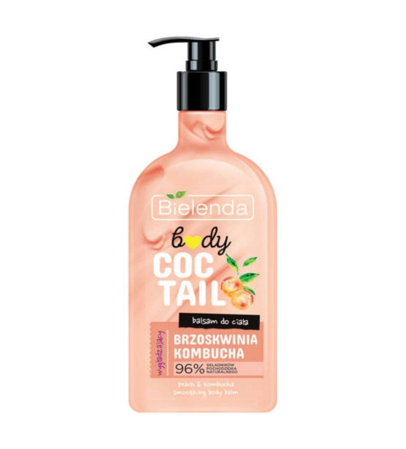 BODY COCTAIL Wygładzający balsam do ciała BRZOSKWINIA + KOMBUCHA, 400 ml