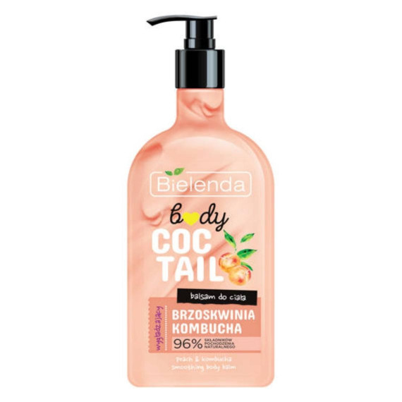 BIELENDA - BODY COCTAIL Wygładzający balsam do ciała BRZOSKWINIA + KOMBUCHA, 400 ml
