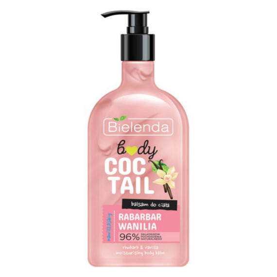 BIELENDA - BODY COCTAIL Nawilżający balsam do ciała RABARBAR + WANILIA, 400 ml