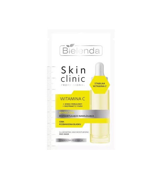 BIELENDA - SKIN CLINIC PROFFESIONAL WITAMINA C maseczka rozświetlająco- nawilżająca, 8 g