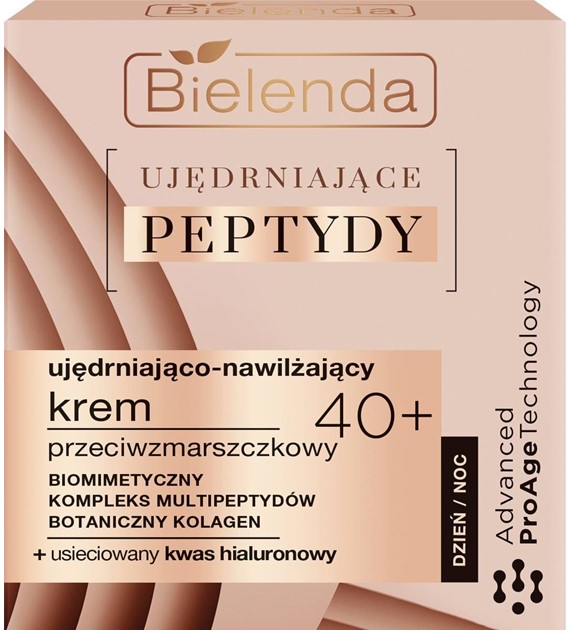 BIELENDA - UJĘDRNIAJĄCE PEPTYDY Ujędrniająco – nawilżający krem przeciwzmarszczkowy 40+ dzień/ noc 50 ml