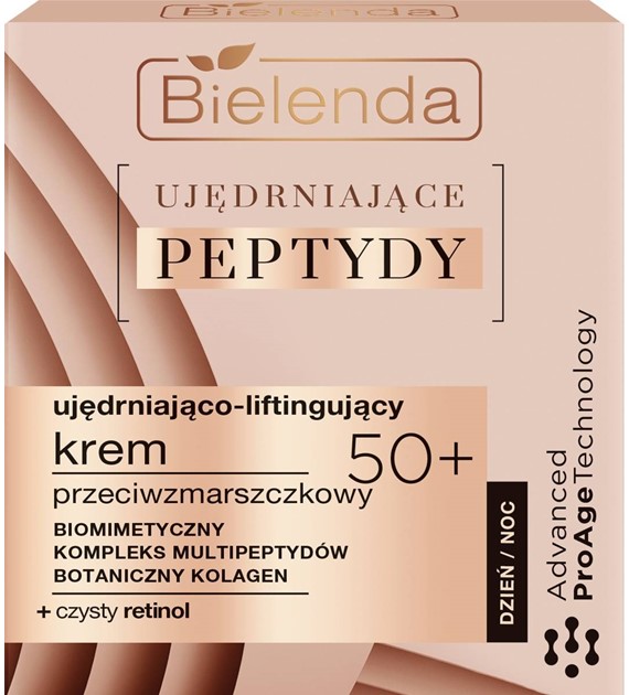 BIELENDA - UJĘDRNIAJĄCE PEPTYDY Ujędrniająco - liftingujący krem przeciwzmarszczkowy 50+ dzień/ noc 50 ml