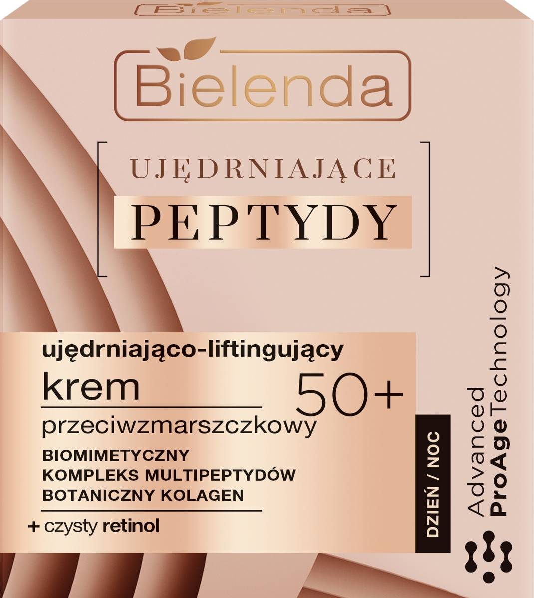 BIELENDA - UJĘDRNIAJĄCE PEPTYDY Ujędrniająco - liftingujący krem przeciwzmarszczkowy 50+ dzień/ noc 50 ml
