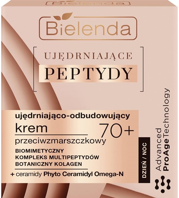 BIELENDA - UJĘDRNIAJĄCE PEPTYDY Ujędrniająco - odbudowujący krem przeciwzmarszczkowy 70+ dzień/ noc 50 ml