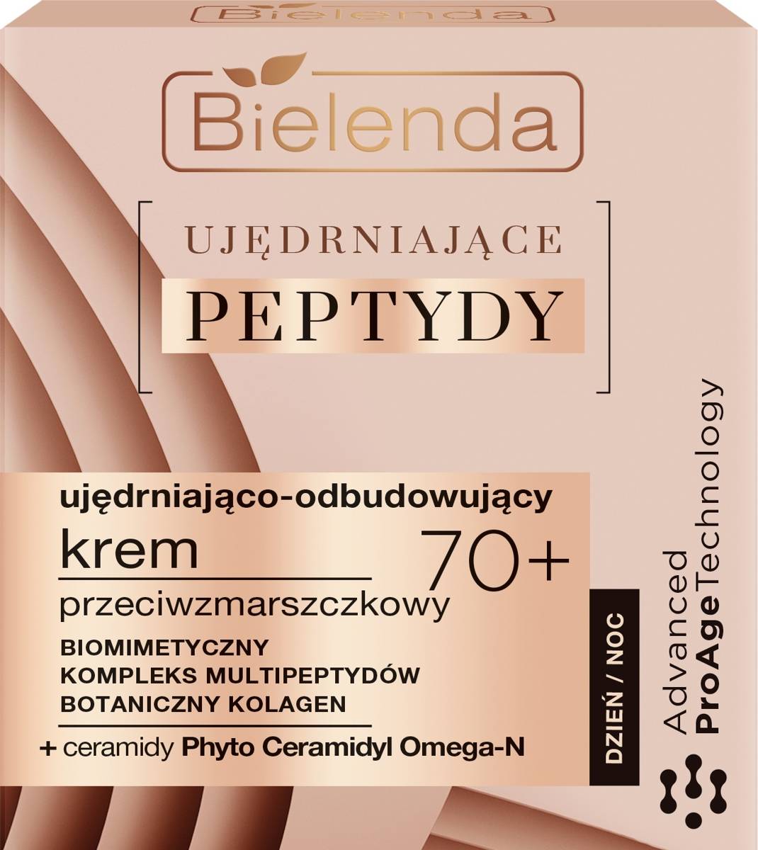 BIELENDA - UJĘDRNIAJĄCE PEPTYDY Ujędrniająco - odbudowujący krem przeciwzmarszczkowy 70+ dzień/ noc 50 ml