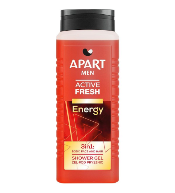 APART ŻEL POD PRYSZNIC MEN 500ML ACTIVE FRESH 3IN1 ENERGY