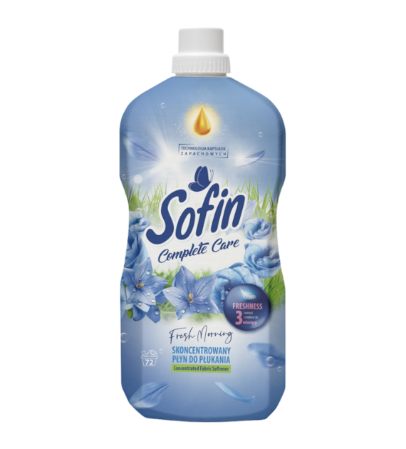 SOFIN COMPLETE CARE & FRESHNESS Skoncentrowany płyn do płukania FRESH MORNING, 1,8 L