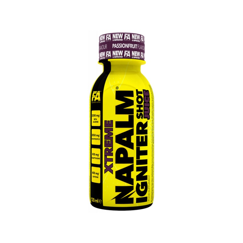 Shot Przedtreningowy Wieloskładnikowy XTREME Napalm Igniter shot PASSION FRUIT / 120 nl