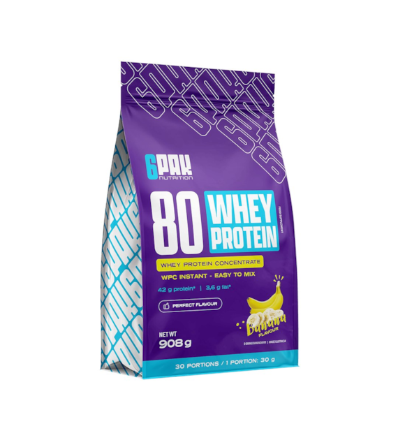 6PAK 80 WHEY PROTEIN  908g BANAN