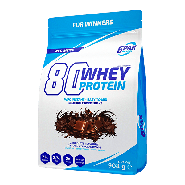 6PAK 80 WHEY PROTEIN  908g CZEKOLADA