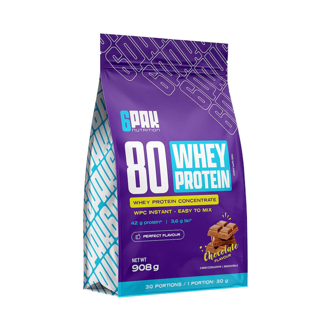 6PAK 80 WHEY PROTEIN  908g CZEKOLADA