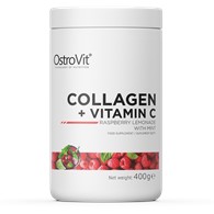 OstroVit Kolagen + Vitamin C 400 g lemoniada malinowa z miętą