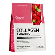 OstroVit Kolagen + Witamina C 400 g lemoniada malinowa z miętą