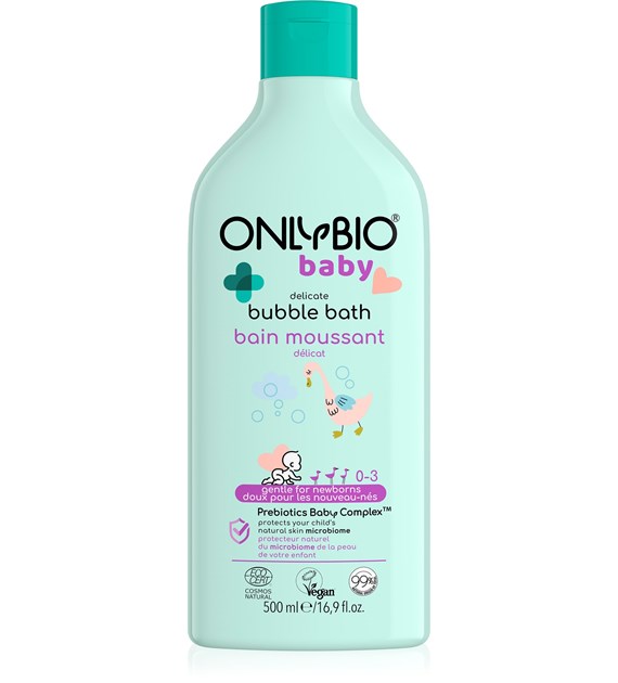 OnlyBio delikatna kąpiel z bąbelkami dla niemowląt - od 1. dnia życia 500 ml