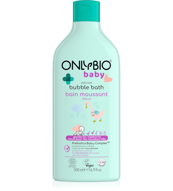 OnlyBio delikatna kąpiel z bąbelkami dla niemowląt - od 1. dnia życia 500 ml