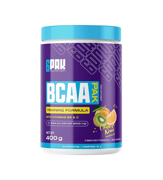 6PAK BCAA PAK 400g  Orange-Kiwi