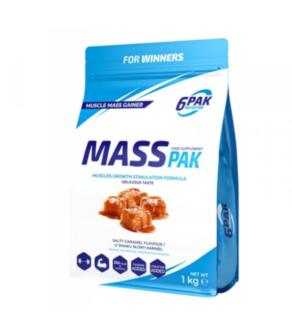 6PAK MASS PAK SŁONY KARMEL / 1 kg