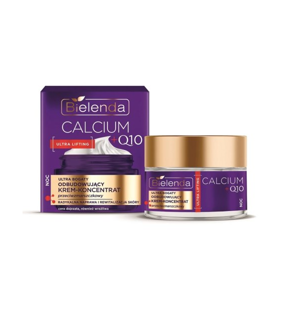 CALCIUM + Q10 Ultra bogaty odbudowujący krem - koncentrat przeciwzmarszczkowy na noc, 50 ml