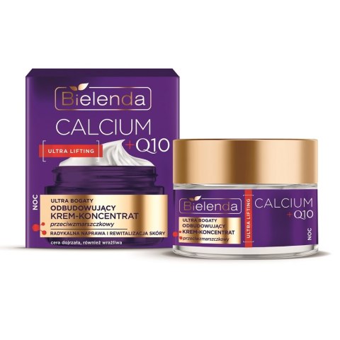 BIELENDA - CALCIUM + Q10 Ultra bogaty odbudowujący krem - koncentrat przeciwzmarszczkowy na noc, 50 ml