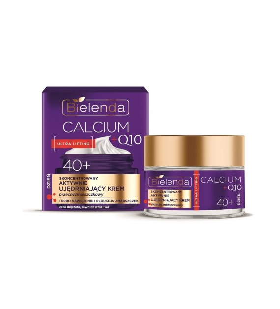 CALCIUM + Q10 Skoncentrowany aktywnie ujędrniający krem przeciwzmarszczkowy na dzień 40+, 50 ml