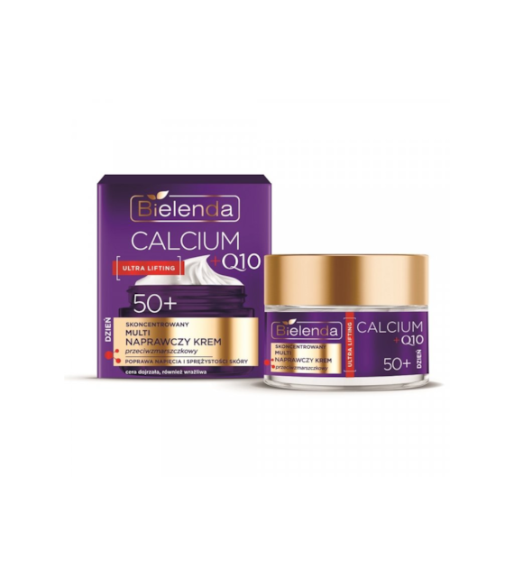 CALCIUM + Q10 Skoncentrowany multi naprawczy krem przeciwzmarszczkowy na dzień 50+, 50 ml