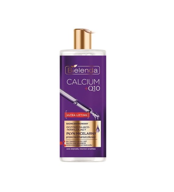 CALCIUM + Q10 Skoncentrowany oczyszczająco - nawilżający płyn micelarny, przeciwzmarszczkowy, 500 ml