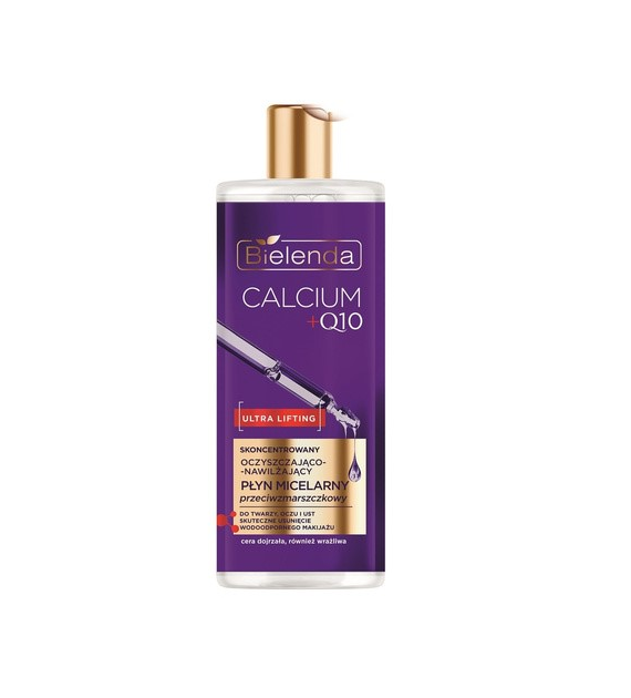 CALCIUM + Q10 Skoncentrowany oczyszczająco - nawilżający płyn micelarny, przeciwzmarszczkowy, 500 ml