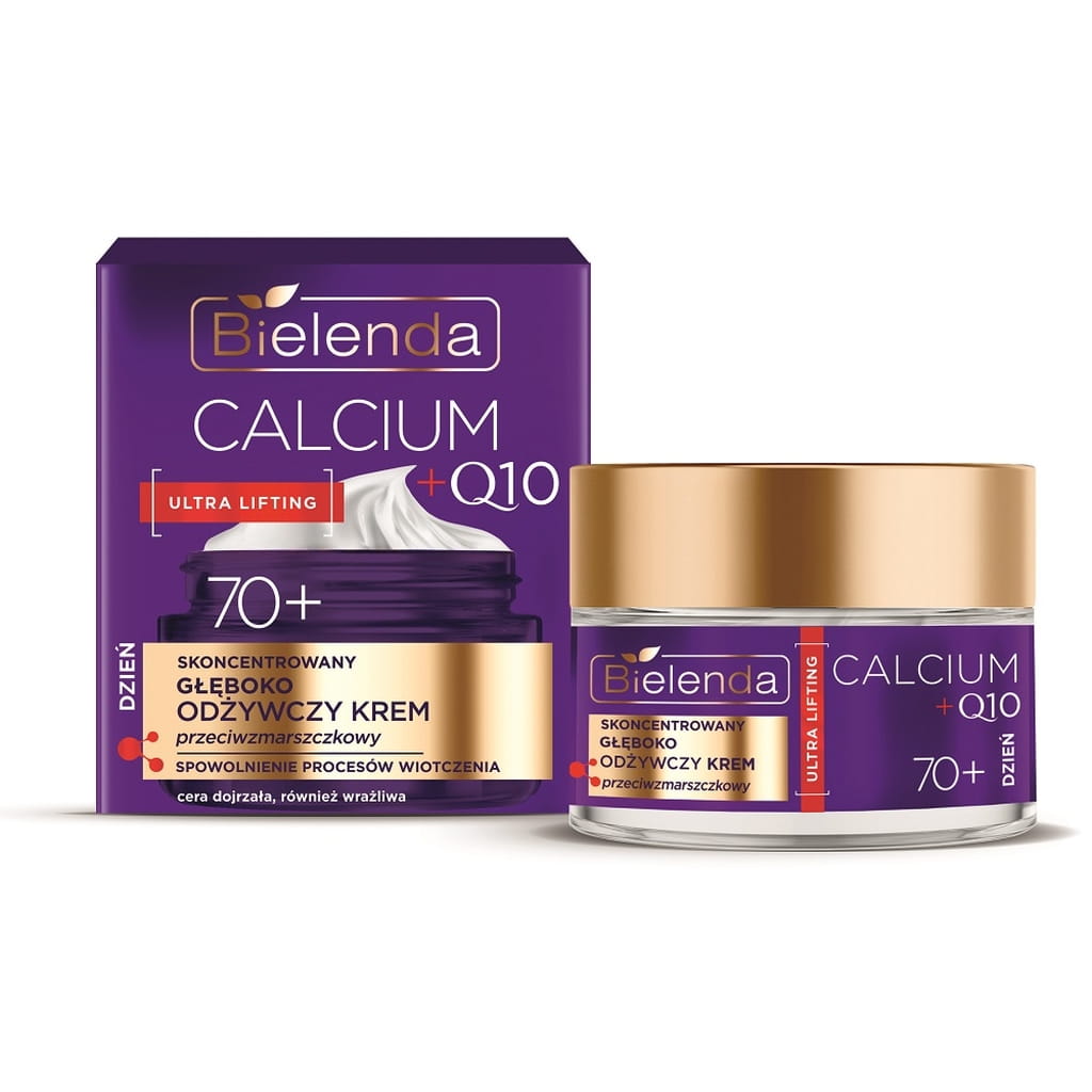 BIELENDA - CALCIUM + Q10 Skoncentrowany głęboko odżywczy krem przeciwzmarszczkowy na dzień 70+, 50 ml
