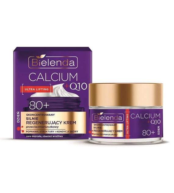 BIELENDA CALCIUM+Q10 80+ KREM DO TWARZY 50ML SILNIE REGENERUJĄCY PRZECIWZMARSZCZKOWY