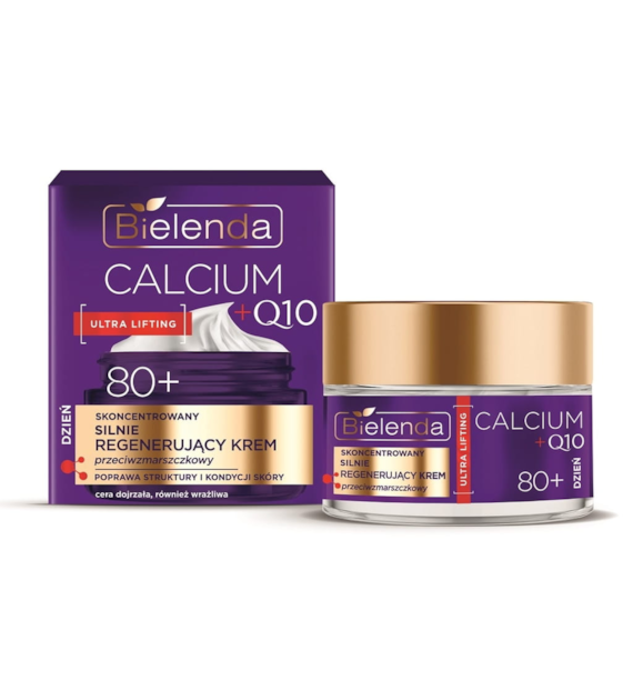 CALCIUM + Q10 Skoncentrowany silnie regenerujący krem przeciwzmarszczkowy na dzień 80+, 50 ml