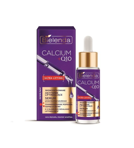 CALCIUM + Q10 Skoncentrowane aktywnie liftingujące serum przeciwzmarszczkowe dzień/ noc, 30 ml