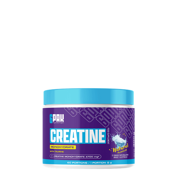 6PAK CREATINE MONOHYDRATE 300g JAR NATURAL