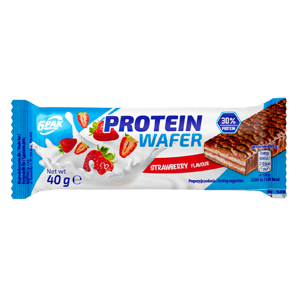 6PAK PROTEIN WAFER 40g STRAWBERRY