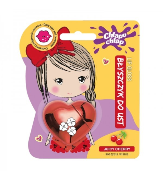 Chlapu Chlap Błyszczyk Do Ust w Serduszku Soczysta Wiśnia 10ML
