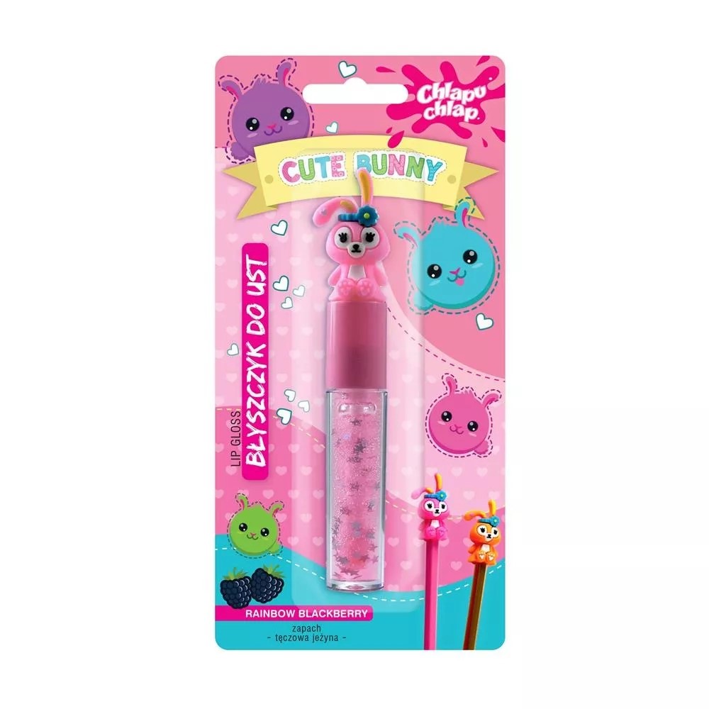 CHLAPU CHLAP BŁYSZCZYK DO UST CUTE BUNNY TĘCZOWA JEŻYNA