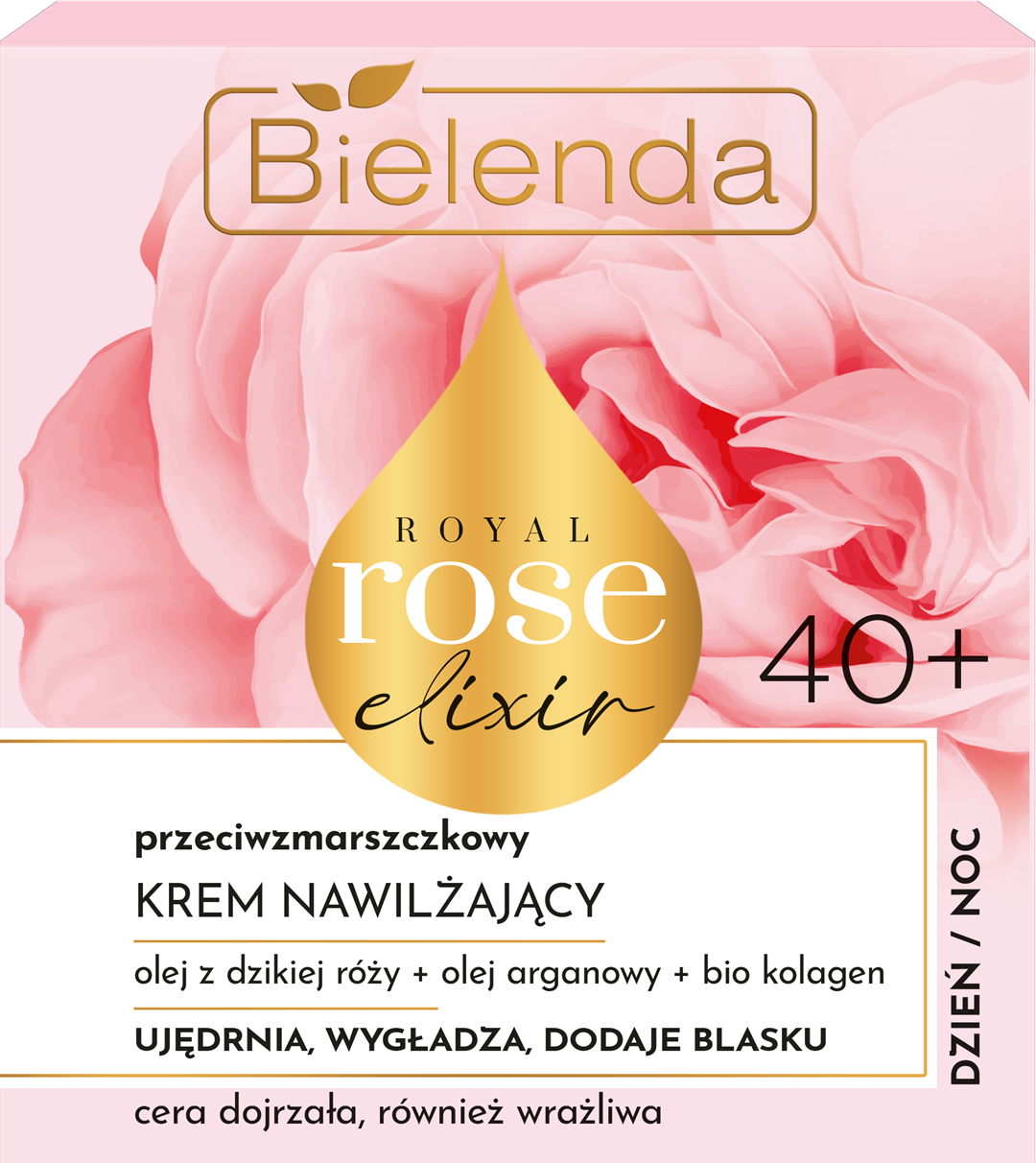 BIELENDA - ROYAL ROSE ELIXIR Przeciwzmarszczkowy krem nawilżający 40+, dzień/ noc, 50 ml